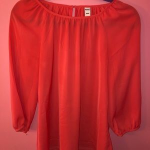 Old navy coral long sleeve blouse